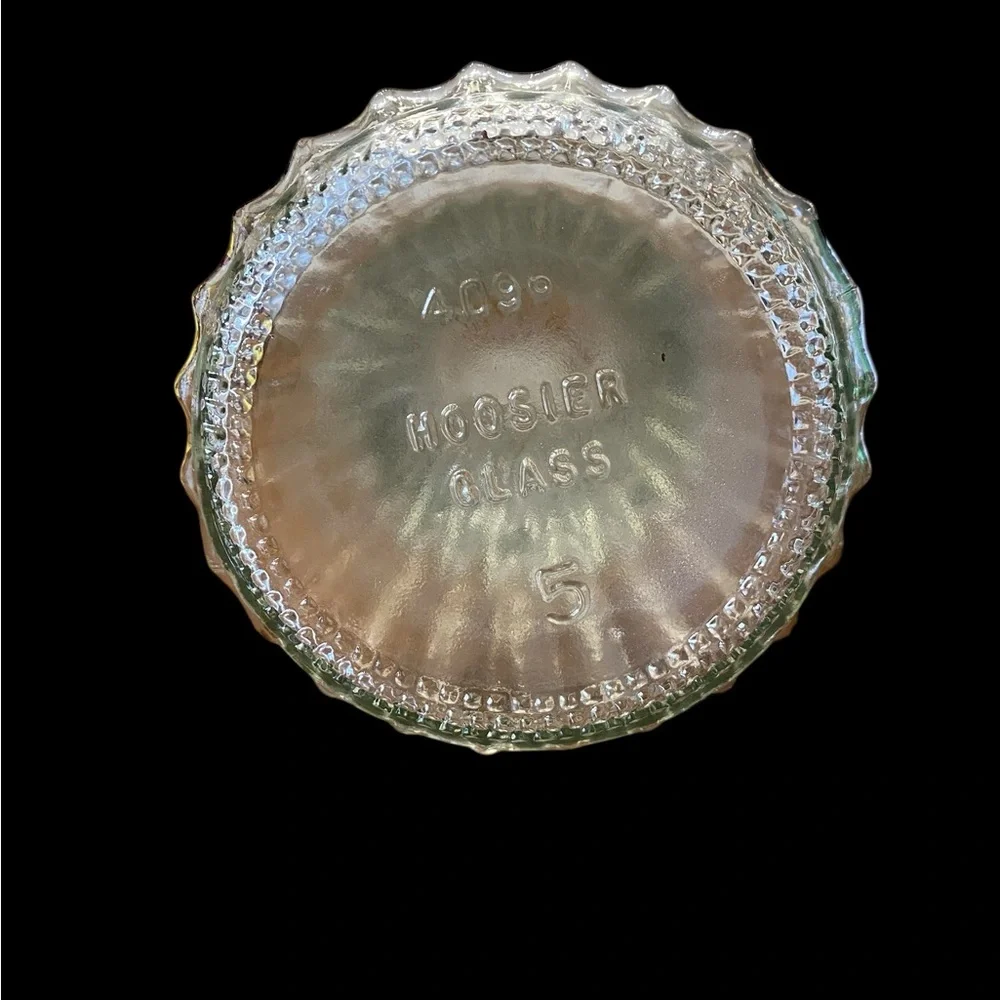 Hoosier Glass Company Clear RibbedBud Vase. Excellent condition
